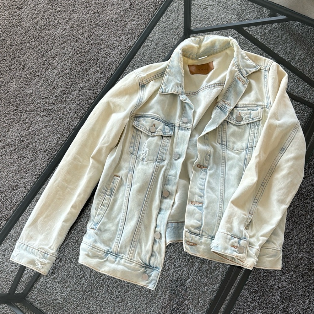 H&M Denim White Washed Jacket